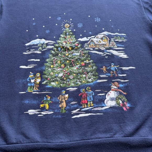 Cute Ugly Xmas Sweater Vintage Basic Editions - Picture 4 of 13